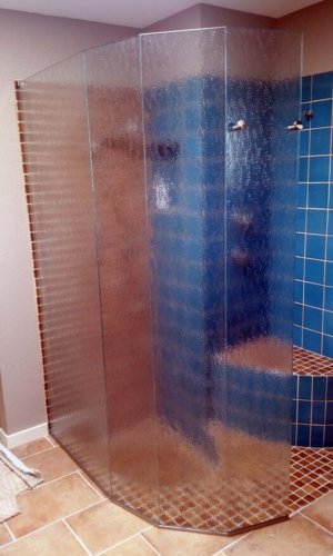 Frosted Bathroom Shower Panels - Hartman Glass
